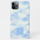 Cute Rain Clouds Personalized Monogram Case-Mate iPhone Case (Achterkant)