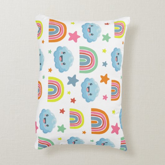 Cute Rainbow Accent Kussen (Achterkant (Verticaal))