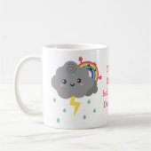 Cute Rainbow achter elke donkere wolk Koffiemok (Links)