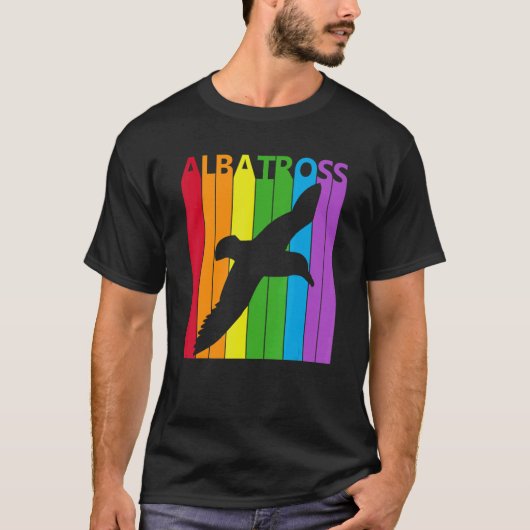 Cute Rainbow Albatross bird T-shirt (Voorkant)