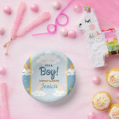 Cute Rainbow and Sleeping Cloud Baby Shower Papieren Kommen (Feest)