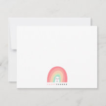 Cute Rainbow Animal Critter Happy Bedankt