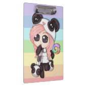 Cute Rainbow Anime Panda Girl Klembord (Rechts)