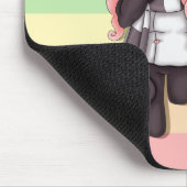 Cute Rainbow Anime Panda Girl Muismat (Hoek)