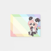 Cute Rainbow Anime Panda Girl Post-it® Notes (Voorkant)