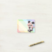 Cute Rainbow Anime Panda Girl Post-it® Notes (Op bureau)