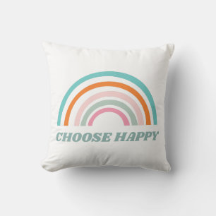 Cute Rainbow Art Happiness Inspirerend Kussen
