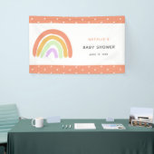 Cute Rainbow Baby shower Elegant Simple Peach Spandoek (Beurs)
