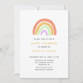 Cute Rainbow Baby shower Elegant Simple Yellow Kaart (Voorkant)