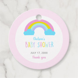 Cute Rainbow Baby shower Fun Bright Pastel Colors Bedankjes Labels