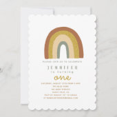 Cute Rainbow Baby shower Invitation Kaart (Voorkant)