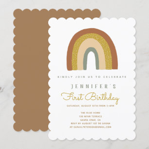 Cute Rainbow Baby shower Invitation Kaart