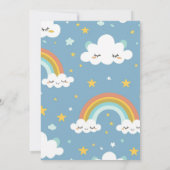 Cute Rainbow Baby shower Invitation Kaart (Achterkant)