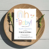 Cute Rainbow Baby shower Invitation Kaart