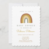 Cute Rainbow Baby shower Invitation Kaart (Voorkant)