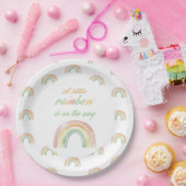 Cute Rainbow Baby shower Papieren Bordje (Feest)