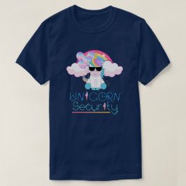 Cute Rainbow Baby Unicorn Security T-shirt