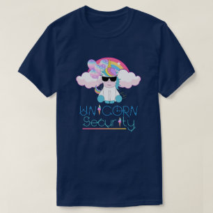 Cute Rainbow Baby Unicorn Security T-shirt