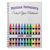 Cute Rainbow Back to School Crayon Notitieboek (Voorkant)