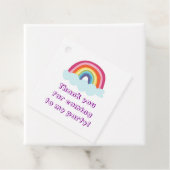 Cute Rainbow Birthday Bedankjes Labels (In situ)