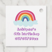 Cute Rainbow Birthday Bedankjes Labels (Achterkant)