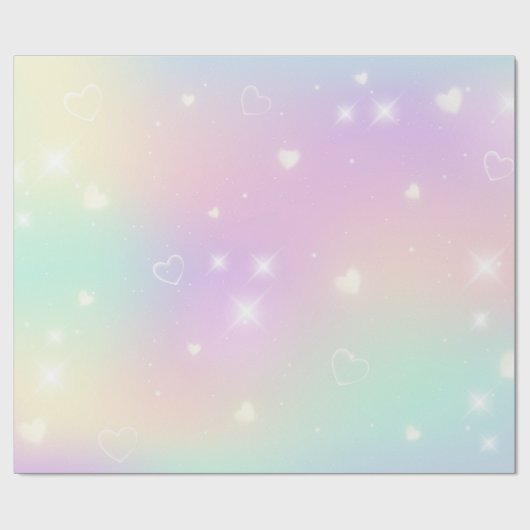 Cute Rainbow Birthday Cadeaupapier (Vlak)