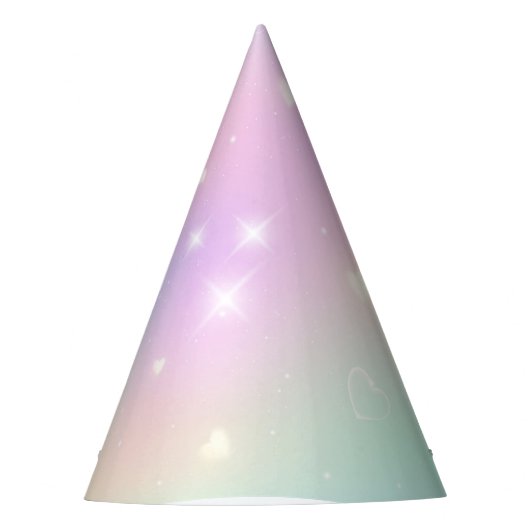 Cute Rainbow Birthday Feesthoedjes (Voorkant)