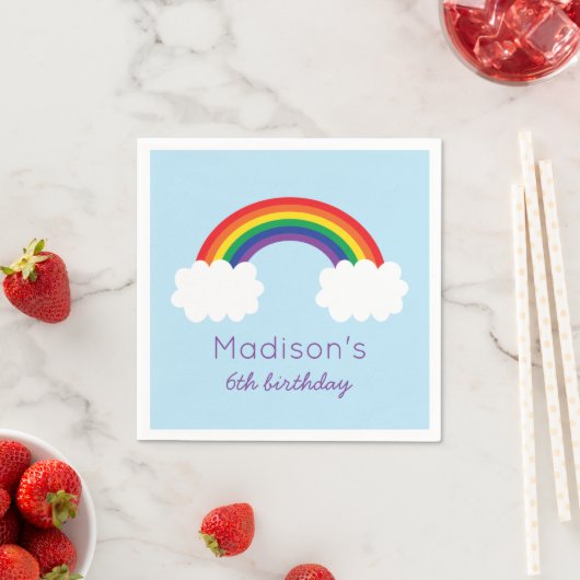 Cute Rainbow Birthday Servetten (Insitu)