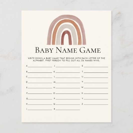 Cute Rainbow Boho Baby Shower (Voorkant)