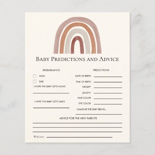 Cute Rainbow Boho Baby Shower (Voorkant)