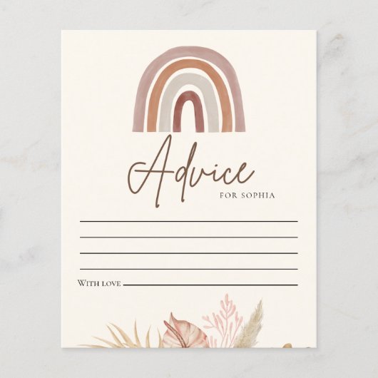 Cute Rainbow Boho Baby Shower (Voorkant)