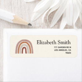 Cute Rainbow Boho Baby Shower Etiket