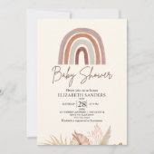 Cute Rainbow Boho Baby Shower Kaart (Voorkant)