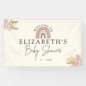 Cute Rainbow Boho Baby Shower Spandoek (Horizontaal)