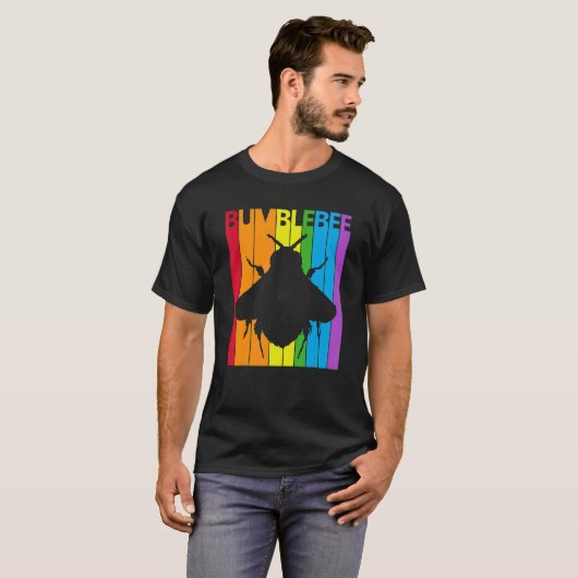 Cute Rainbow Bumblebee T-shirt (Voorkant volledig)