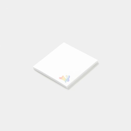 Cute Rainbow Bunny Rabbit Post-it® Notes (Schuin)