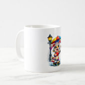 Cute Rainbow Bunny with Umbrella Design Koffiemok (Voorkant links)