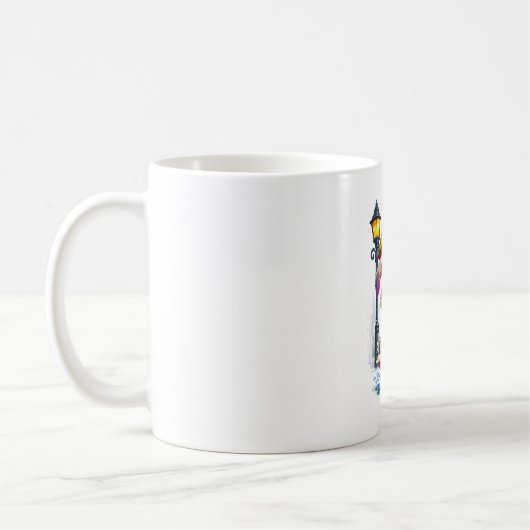 Cute Rainbow Bunny with Umbrella Design Koffiemok (Links)