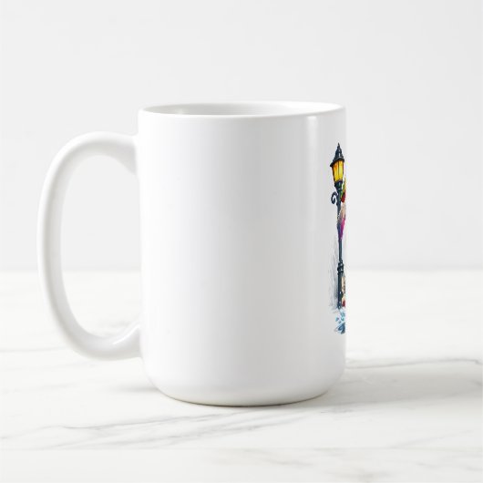Cute Rainbow Bunny with Umbrella Design Koffiemok (Links)
