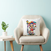 Cute Rainbow Bunny with Umbrella Design Kussen (Stoel)