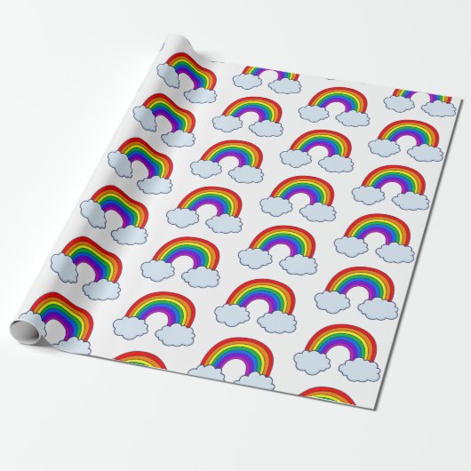 Cute Rainbow Cadeaupapier (Uitgerold)