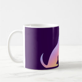 Cute Rainbow Cat and Dog Silhouette Love Purple To Koffiemok