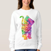 Cute Rainbow Cat T-shirt, ontwerp van het sweatshi Trui (Voorkant)