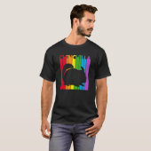 Cute Rainbow Chinchilla Animal T-shirt (Voorkant volledig)