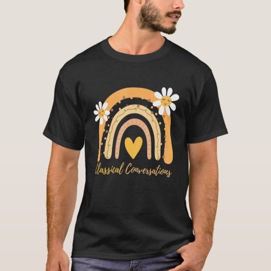 Cute Rainbow Classical Conversings Homeschool CC T-shirt (Voorkant)