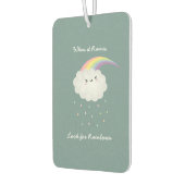 Cute Rainbow Cloud Rain Inspirerend Quote Gezegde Luchtverfrisser (Links)