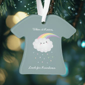 Cute Rainbow Cloud Rain Inspirerend Quote Gezegde Ornament
