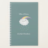 Cute Rainbow Cloud Rain Inspirerend Quote Gezegde Planner (Voorkant)