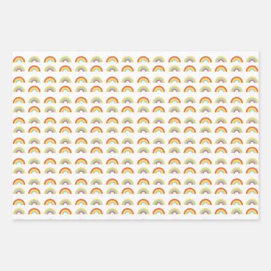 Cute Rainbow Clouds and Sunshine Inpakpapier Vel (Voorkant 2)