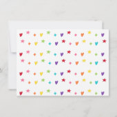 Cute Rainbow Clouds Birthday Hartelijk dank Bedankkaart (Achterkant)